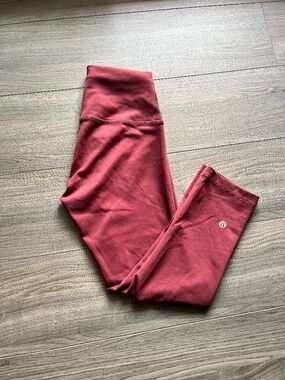 Lululemon wunder train burgundy leggings size 6